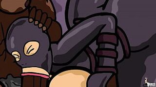 Замаскированную маму жестко избили в гэнгбэнге с черным членом - порно видео