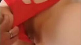 Секс с моей красивой женой Алексис Савлин в черном кружевном топе и красных трусиках - порно видео