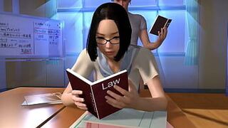 Он помогает ей с учебой - порно видео