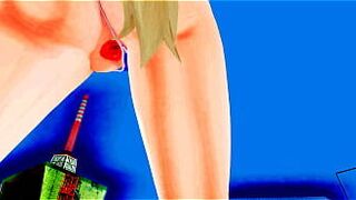 аниме девушка с открытой киской танцует и поет - порно видео