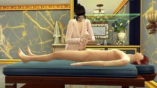Японская мачеха делает пасынку массаж в своем новом салоне - Порно видео - порно видео