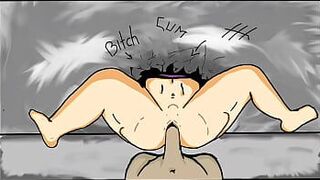 Анимация мультфильма «В ловушке в стене» - порно видео