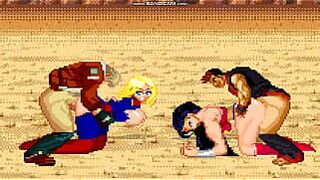 Ким Дон Хван и Терри против Чудо-женщины и Мисс Марвел - порно видео