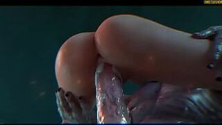 Уродливый монстр с кримпаем с большим хуем в киске девушки! - порно видео